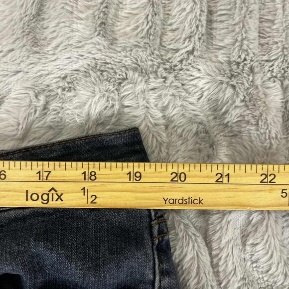 Earl Jeans Women 20W Skinny Ankle Blue Stretch Denim Zip Hem Mid Rise Faded Wash - Picture 9 of 11